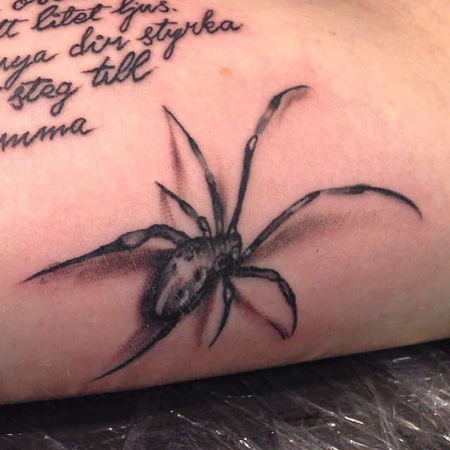 Sabina ...inte rädd för spindlar! #spider#mariatorget#hornsgatan47#tattoo#nice #nicesthlm#ink tattoos#tatuering #gadd#stockholm  #tattooed#inked#tatts #instatattoo#newtattoo#tats #art #sketch #myart #artwork#blackandgray
