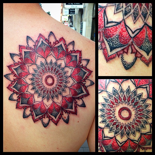 Mandala by @piroz_tattoo #mandala#dots##lines#dotwork#tattoo#ink#tattoos#tatuering#gadd#stockholm#nicesthlm