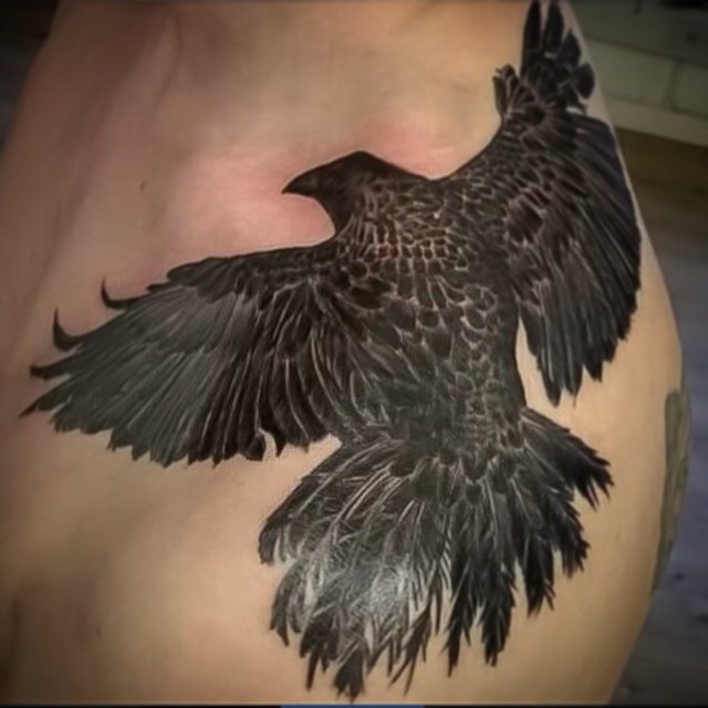 By @gabrielhunt #raven#tattoo#ink#tattoos#tatuering#gadd#stockholm#nicesthlm#blackandgray